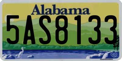 AL license plate 5AS8133