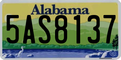AL license plate 5AS8137