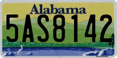 AL license plate 5AS8142