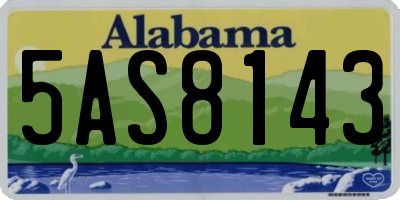 AL license plate 5AS8143