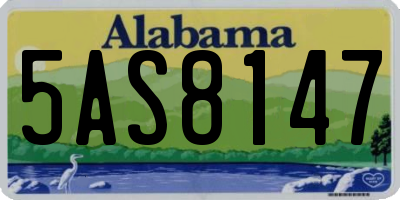 AL license plate 5AS8147