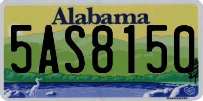 AL license plate 5AS8150