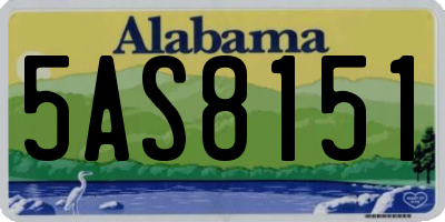 AL license plate 5AS8151