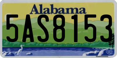 AL license plate 5AS8153