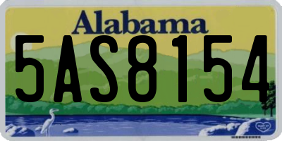 AL license plate 5AS8154