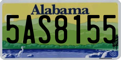 AL license plate 5AS8155