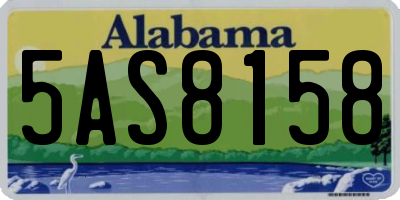 AL license plate 5AS8158