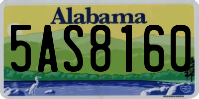 AL license plate 5AS8160