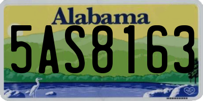 AL license plate 5AS8163