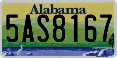 AL license plate 5AS8167