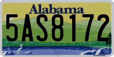 AL license plate 5AS8172
