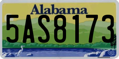 AL license plate 5AS8173
