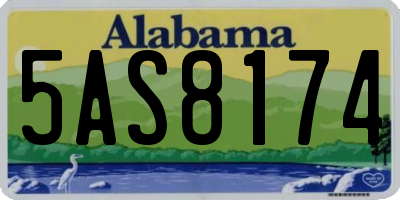 AL license plate 5AS8174