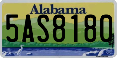 AL license plate 5AS8180