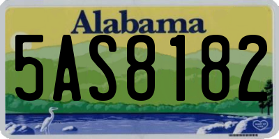 AL license plate 5AS8182