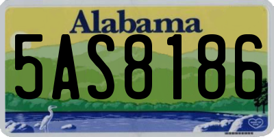 AL license plate 5AS8186