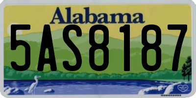 AL license plate 5AS8187