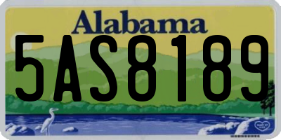 AL license plate 5AS8189