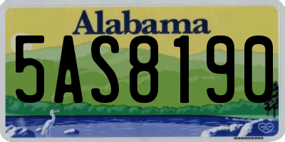AL license plate 5AS8190