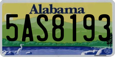 AL license plate 5AS8193