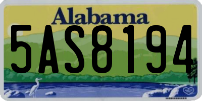 AL license plate 5AS8194