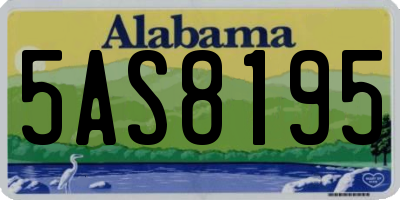AL license plate 5AS8195