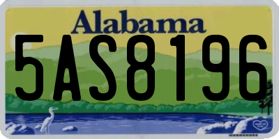 AL license plate 5AS8196