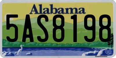 AL license plate 5AS8198
