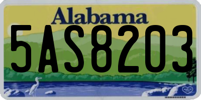 AL license plate 5AS8203
