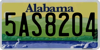 AL license plate 5AS8204