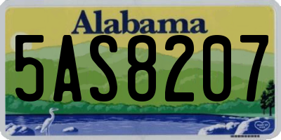 AL license plate 5AS8207
