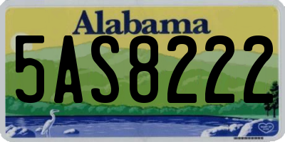 AL license plate 5AS8222