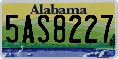 AL license plate 5AS8227
