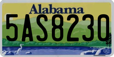 AL license plate 5AS8230