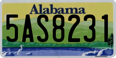 AL license plate 5AS8231