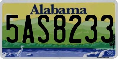 AL license plate 5AS8233