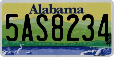AL license plate 5AS8234