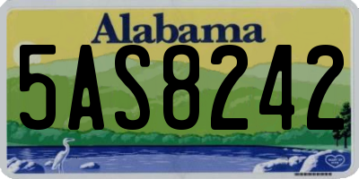 AL license plate 5AS8242