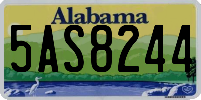 AL license plate 5AS8244