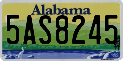 AL license plate 5AS8245