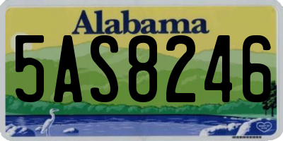 AL license plate 5AS8246