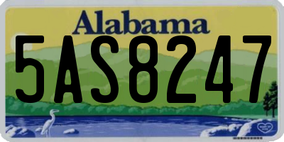 AL license plate 5AS8247