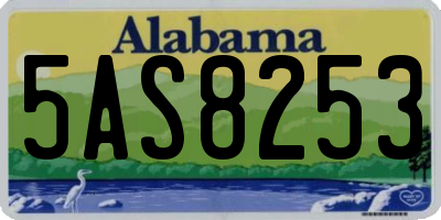AL license plate 5AS8253
