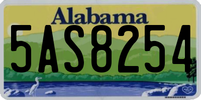 AL license plate 5AS8254