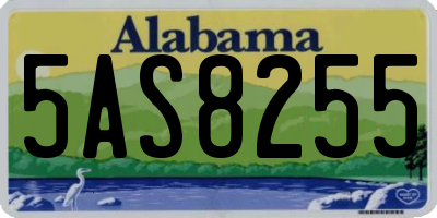 AL license plate 5AS8255