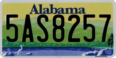 AL license plate 5AS8257