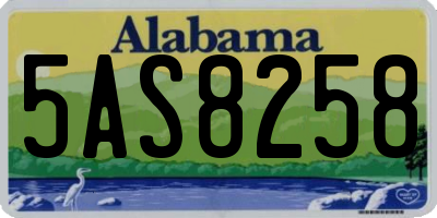 AL license plate 5AS8258