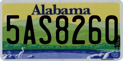 AL license plate 5AS8260