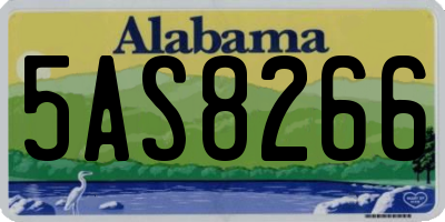 AL license plate 5AS8266