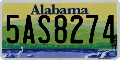 AL license plate 5AS8274